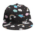 Star Space Unicorn Pattern Print Snapback Cap