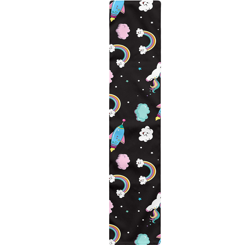 Star Space Unicorn Pattern Print Table Runner