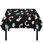 Star Space Unicorn Pattern Print Tablecloth