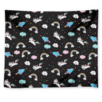 Star Space Unicorn Pattern Print Tapestry