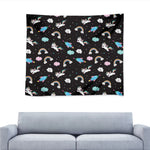 Star Space Unicorn Pattern Print Tapestry