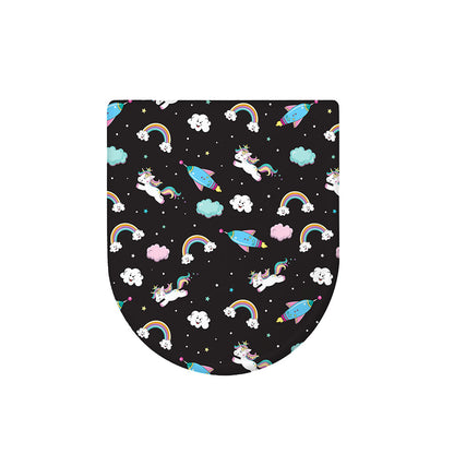 Star Space Unicorn Pattern Print Toilet Lid Cover