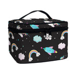 Star Space Unicorn Pattern Print Travel Makeup Bag