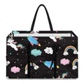 Star Space Unicorn Pattern Print Utility Tote Bag