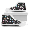 Star Space Unicorn Pattern Print White High Top Sneakers