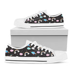 Star Space Unicorn Pattern Print White Low Top Sneakers