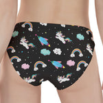 Star Space Unicorn Pattern Print Women's Panties