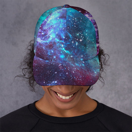 Starfield Nebula Galaxy Space Print Baseball Cap
