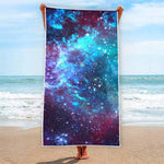 Starfield Nebula Galaxy Space Print Beach Towel