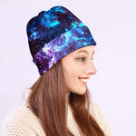Starfield Nebula Galaxy Space Print Beanie