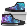 Starfield Nebula Galaxy Space Print Black High Top Sneakers