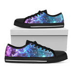 Starfield Nebula Galaxy Space Print Black Low Top Sneakers