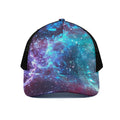 Starfield Nebula Galaxy Space Print Black Mesh Trucker Hat