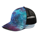 Starfield Nebula Galaxy Space Print Black Mesh Trucker Cap