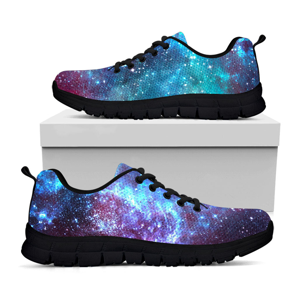 Starfield Nebula Galaxy Space Print Black Running Shoes