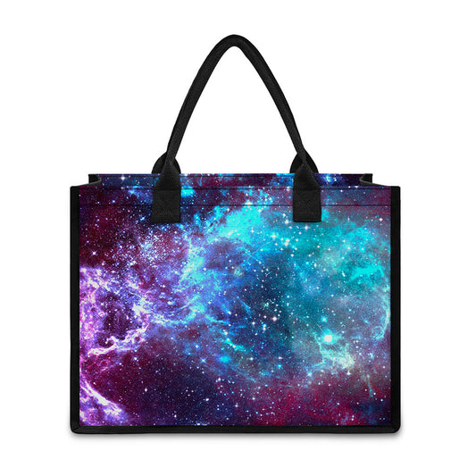 Starfield Nebula Galaxy Space Print Canvas Tote Bag