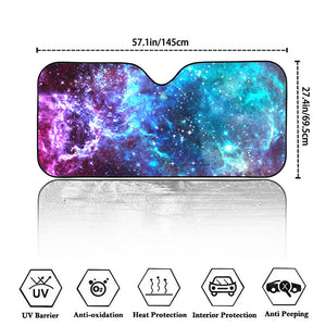 Starfield Nebula Galaxy Space Print Car Windshield Sun Shade