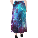 Starfield Nebula Galaxy Space Print Chiffon Maxi Skirt
