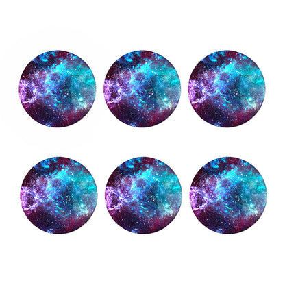 Starfield Nebula Galaxy Space Print Coaster Set