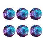 Starfield Nebula Galaxy Space Print Coaster Set