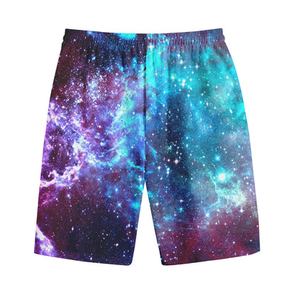 Starfield Nebula Galaxy Space Print Cotton Shorts