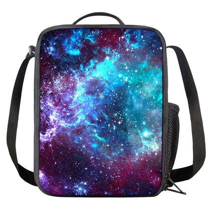 Starfield Nebula Galaxy Space Print Crossbody Lunch Bag