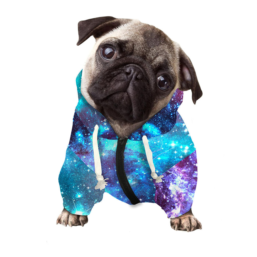 Starfield Nebula Galaxy Space Print Dog Zip Up Hoodie