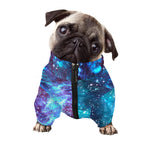 Starfield Nebula Galaxy Space Print Dog Zip Up Jacket