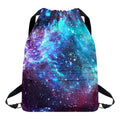 Starfield Nebula Galaxy Space Print Drawstring Backpack