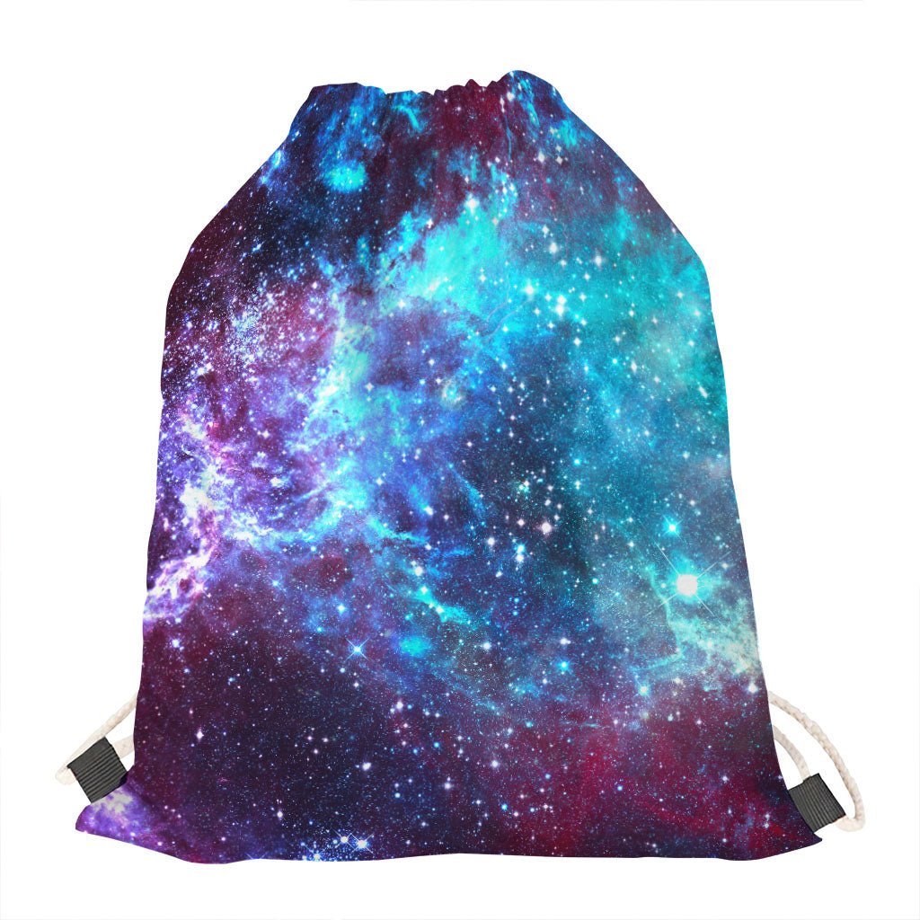 Starfield Nebula Galaxy Space Print Drawstring Bag