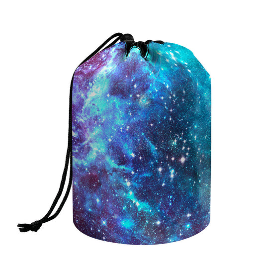 Starfield Nebula Galaxy Space Print Drawstring Makeup Bag