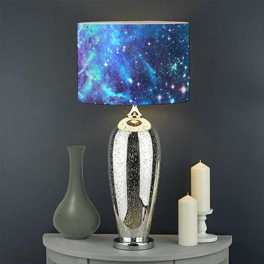 Starfield Nebula Galaxy Space Print Drum Lamp Shade