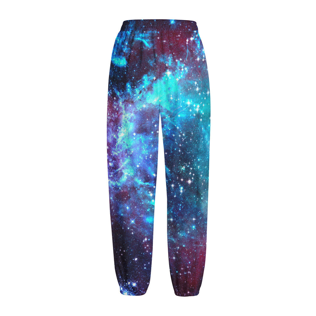 Starfield Nebula Galaxy Space Print Fleece Lined Knit Pants