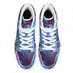 Starfield Nebula Galaxy Space Print High Top Leather Sneakers