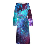 Starfield Nebula Galaxy Space Print Hooded Bathrobe