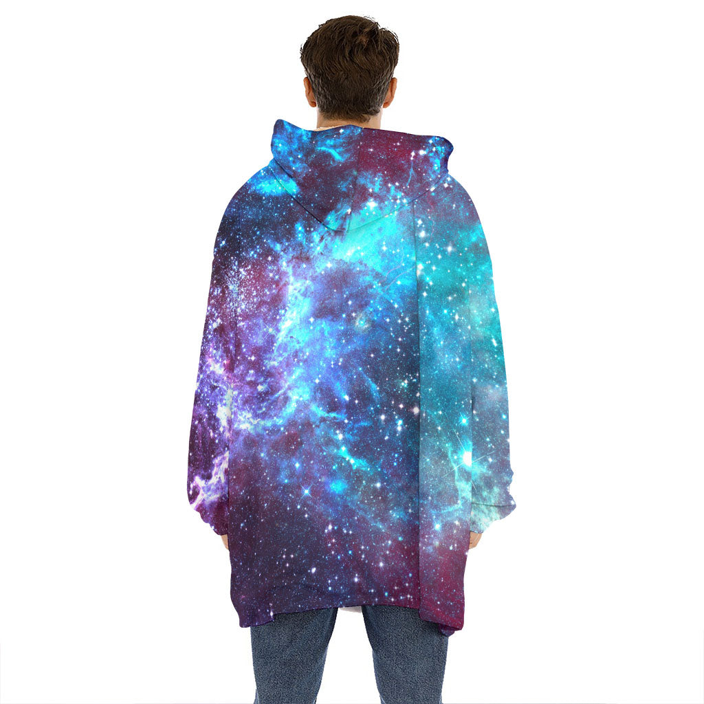 Starfield Nebula Galaxy Space Print Hoodie Blanket