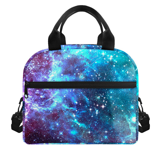 Starfield Nebula Galaxy Space Print Insulated Lunch Bag