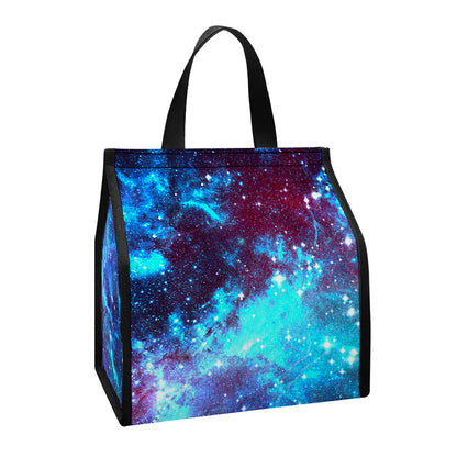 Starfield Nebula Galaxy Space Print Insulated Lunch Tote