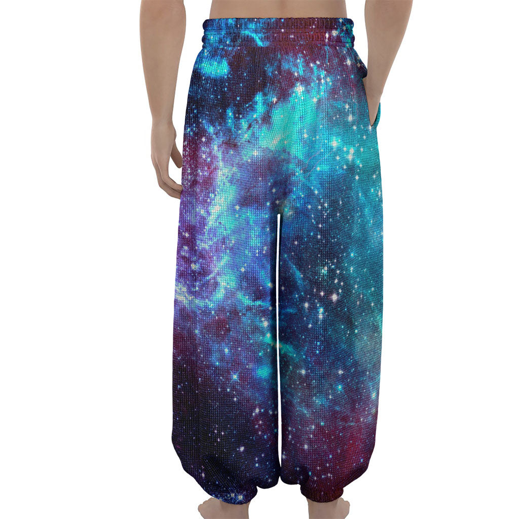 Starfield Nebula Galaxy Space Print Lantern Pants