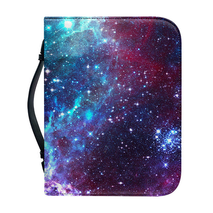 Starfield Nebula Galaxy Space Print Leather Bible Cover