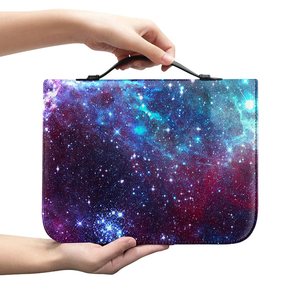 Starfield Nebula Galaxy Space Print Leather Bible Cover