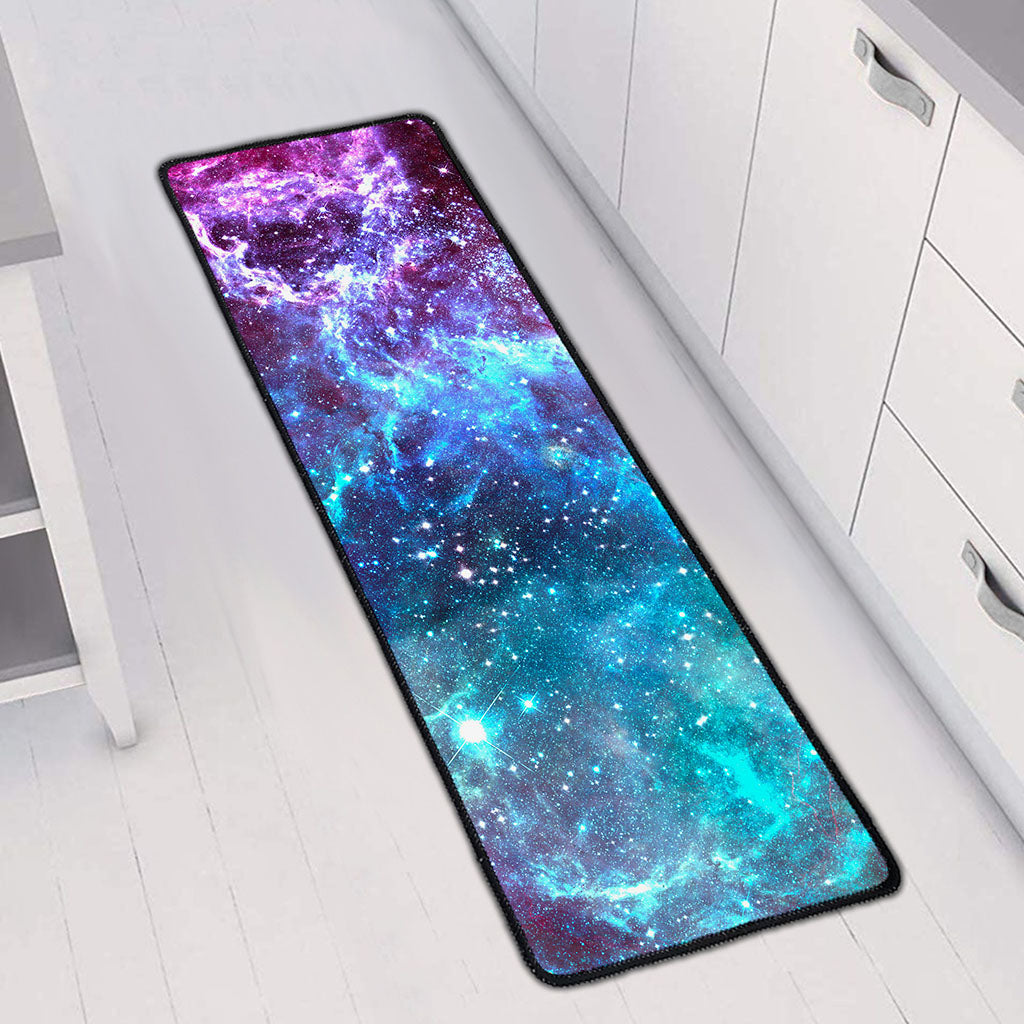 Starfield Nebula Galaxy Space Print Long Kitchen Mat