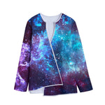 Starfield Nebula Galaxy Space Print Long Sleeve Short Coat