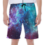 Starfield Nebula Galaxy Space Print Men's Beach Shorts