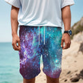 Starfield Nebula Galaxy Space Print Men's Cargo Shorts