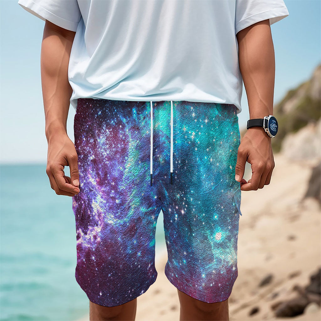 Starfield Nebula Galaxy Space Print Men's Cargo Shorts