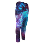 Starfield Nebula Galaxy Space Print Men's Compression Pants