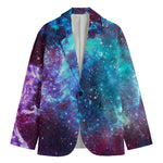 Starfield Nebula Galaxy Space Print Men's Cotton Blazer