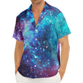 Starfield Nebula Galaxy Space Print Men's Deep V-Neck Shirt