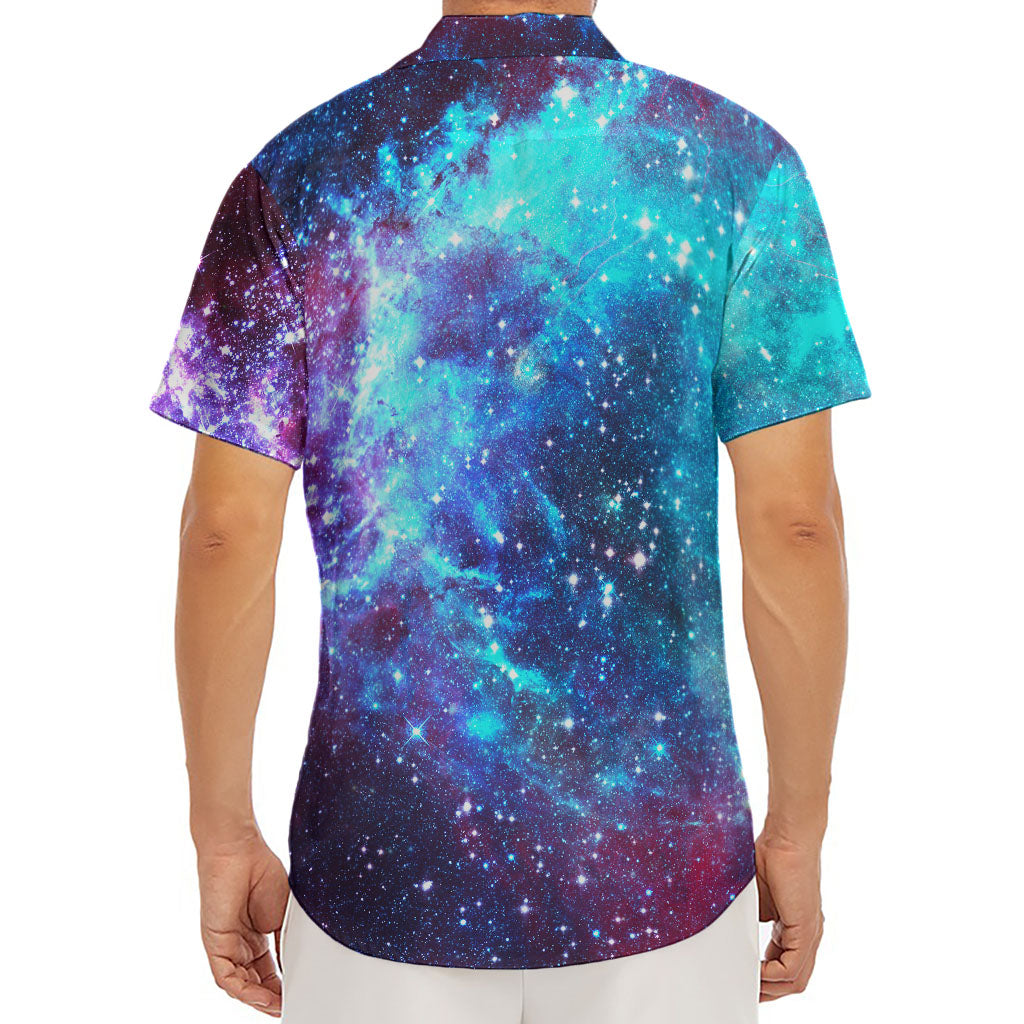 Starfield Nebula Galaxy Space Print Men's Deep V-Neck Shirt